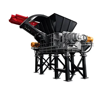 Hydraulic shredder machine for metal drums compressed scrap and industrial waste recycling
