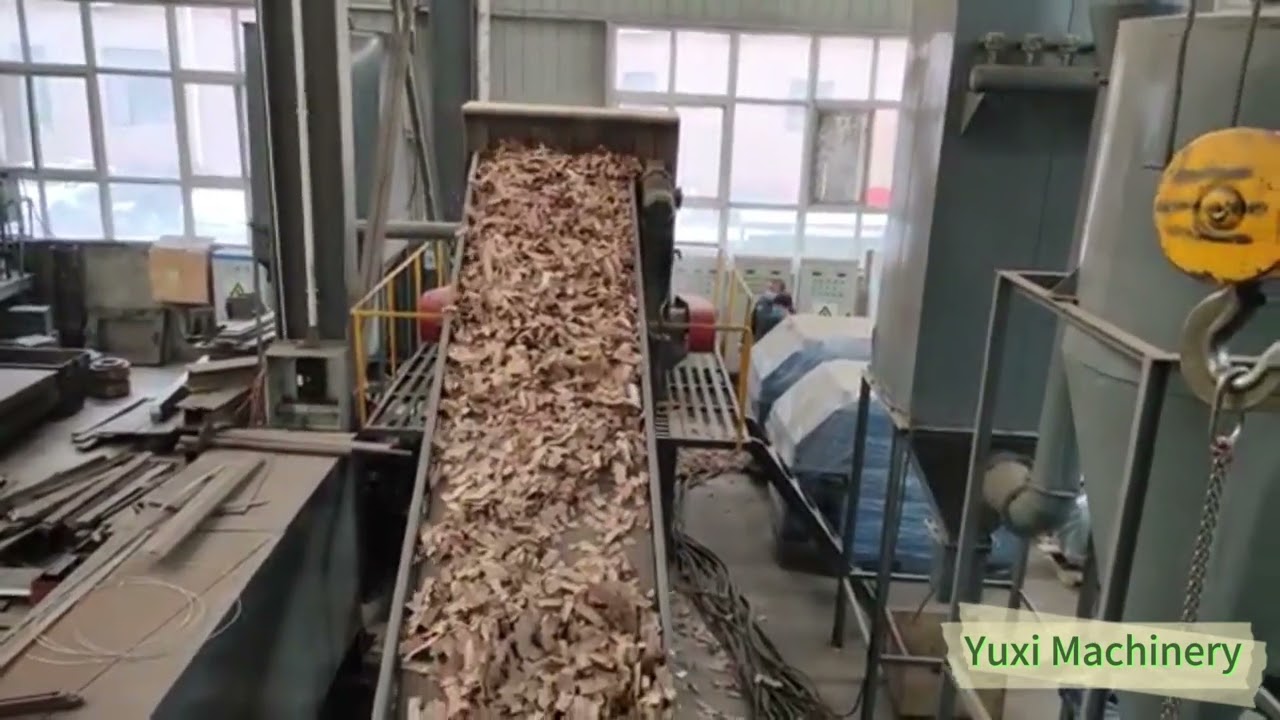 OCC recycling plant and waste cardboard recycling machine working video