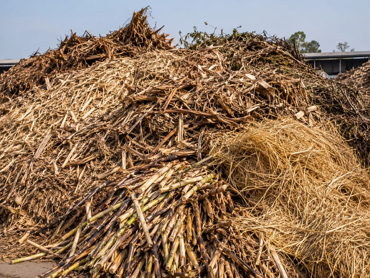 Mixed agricultural waste for biomass recycling