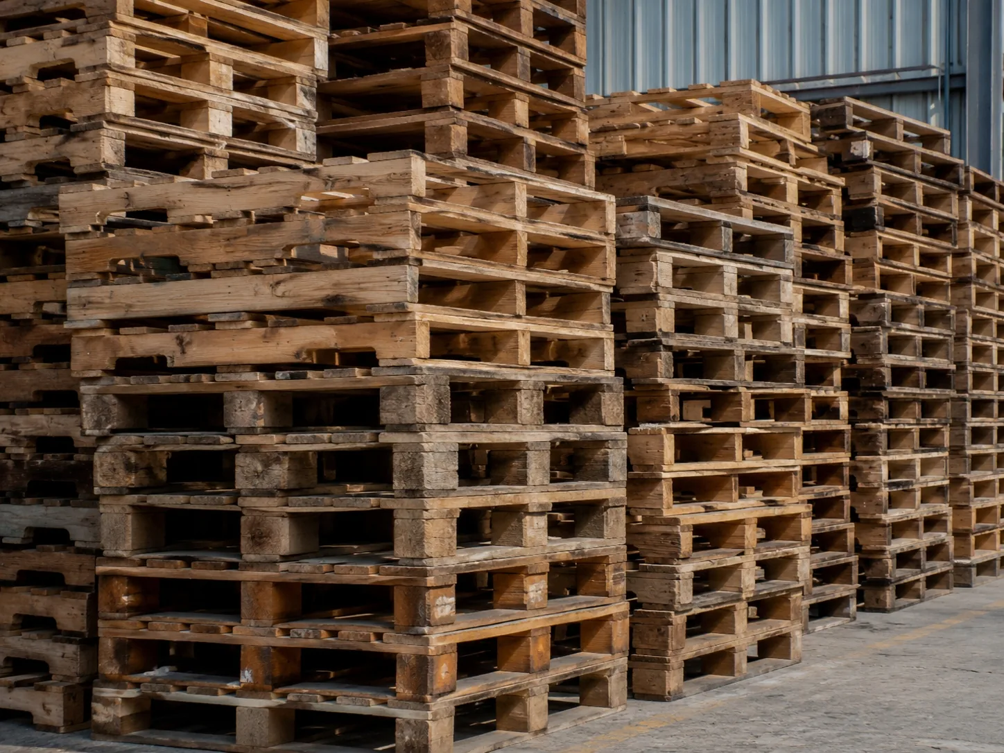Wood pallets for shredding and nail removal
