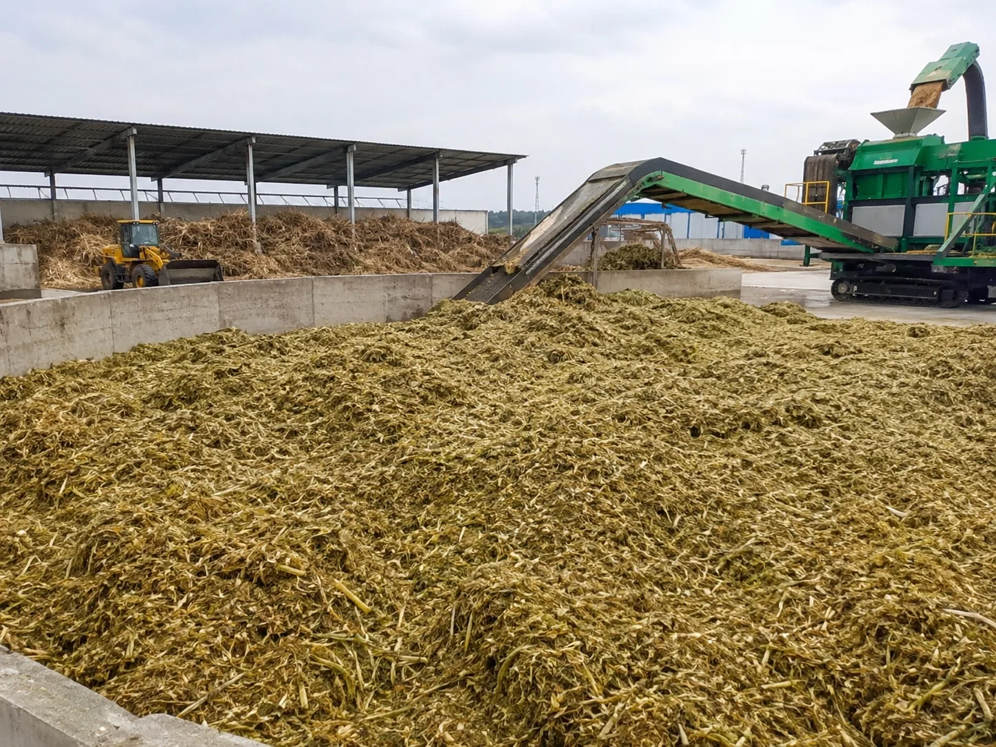 Corn stalk biomass shredding project