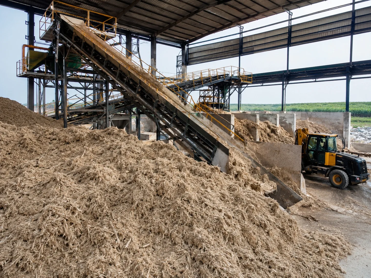 Sugarcane bagasse biomass shredding project