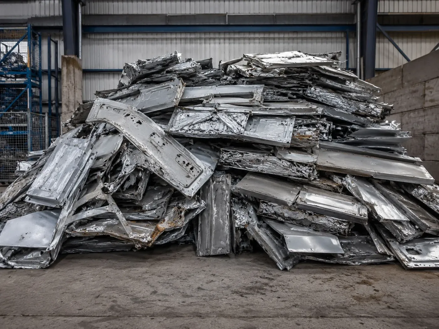 Ferrous steel recovered from refrigerator recycling plant