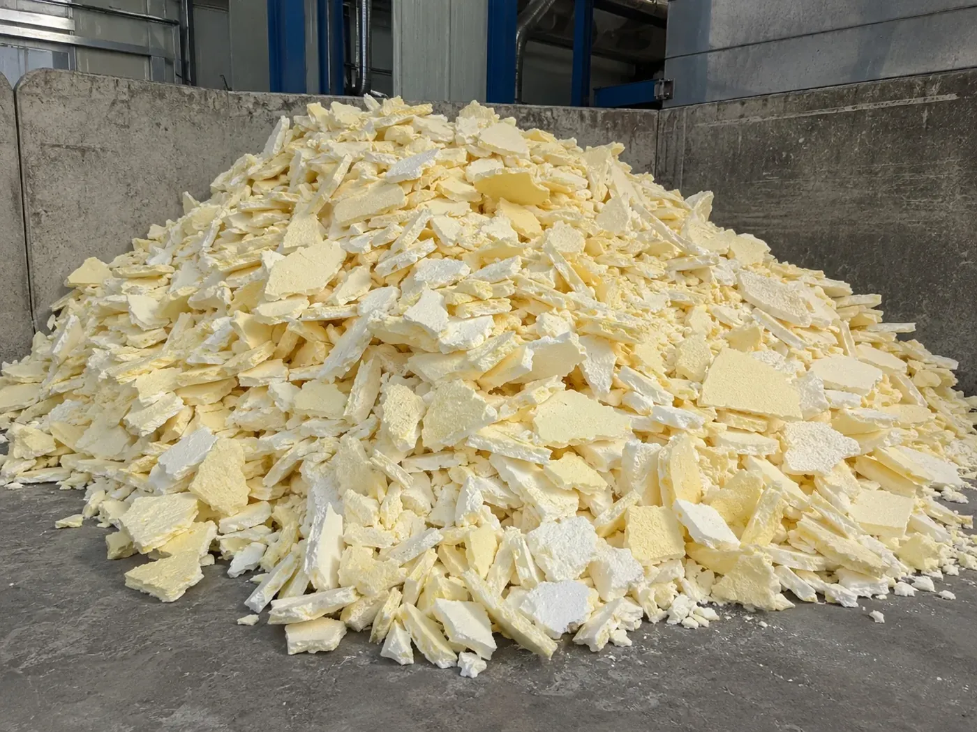PU insulation foam separated from waste refrigerators