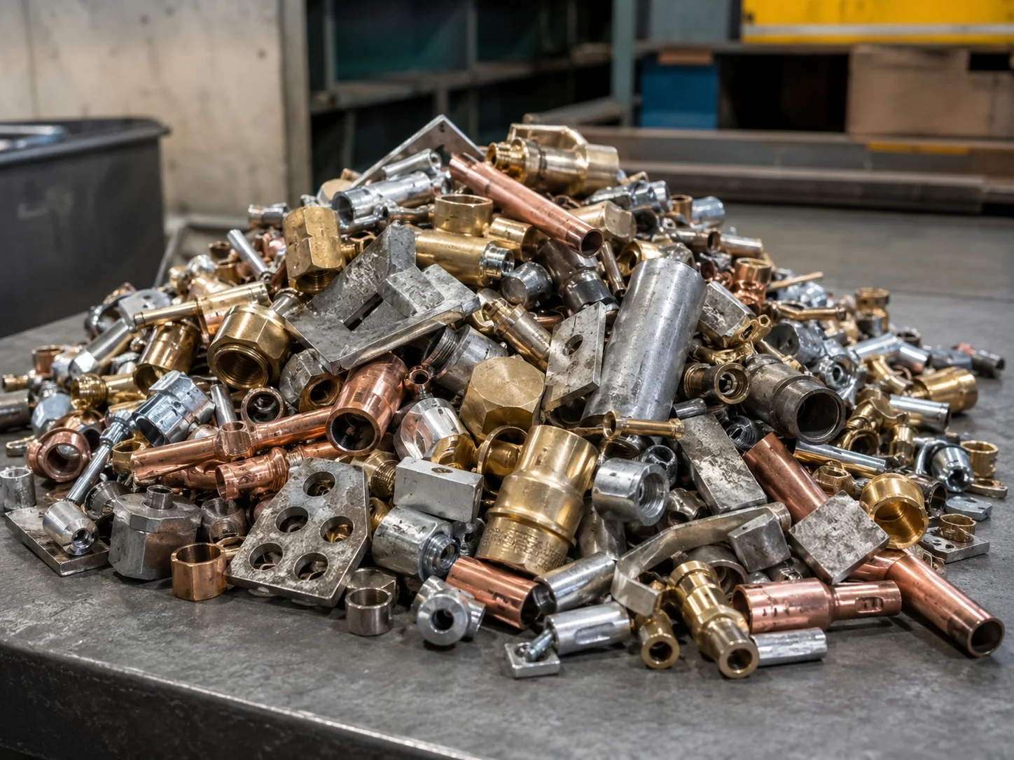 Brass and other valuable metals from radiator scrap