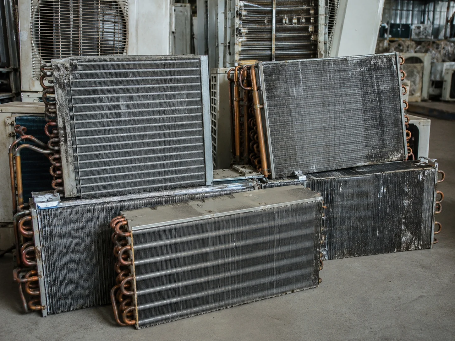Waste air conditioner radiators and coils