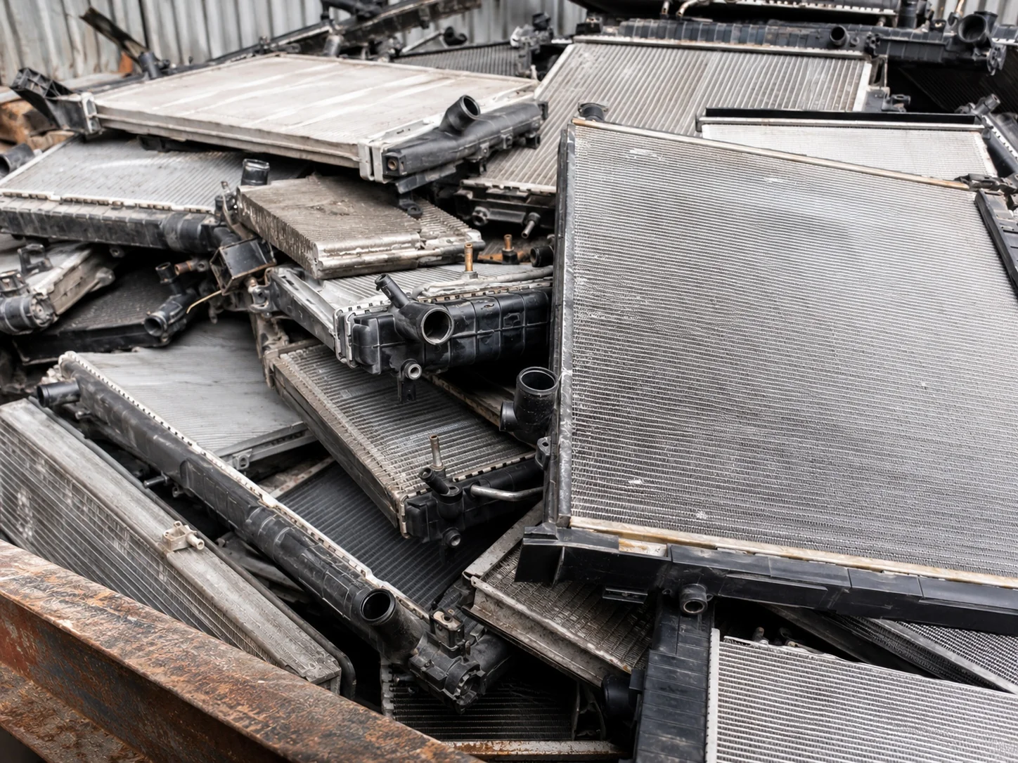 Scrap car radiators for recycling