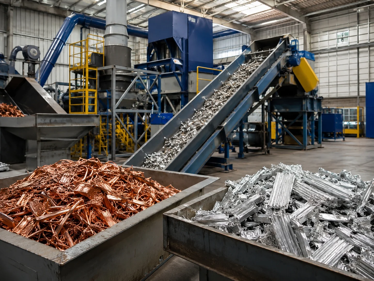 Copper aluminum separation project for radiator recycling