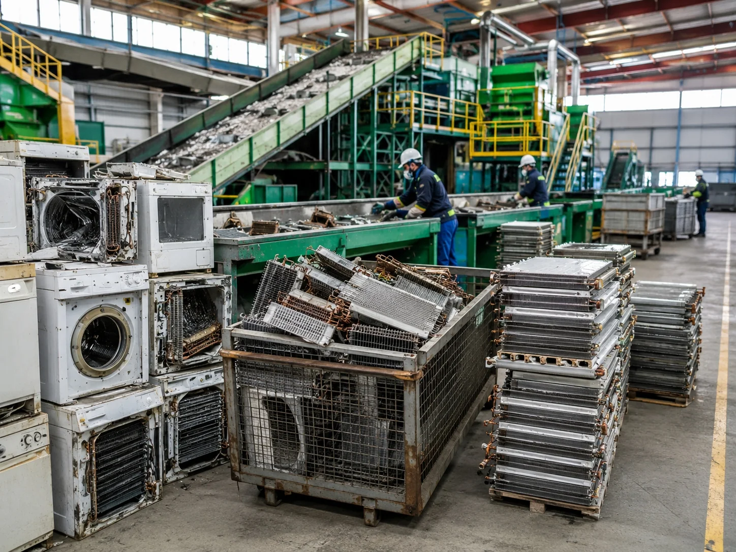 Waste appliance radiator recovery line