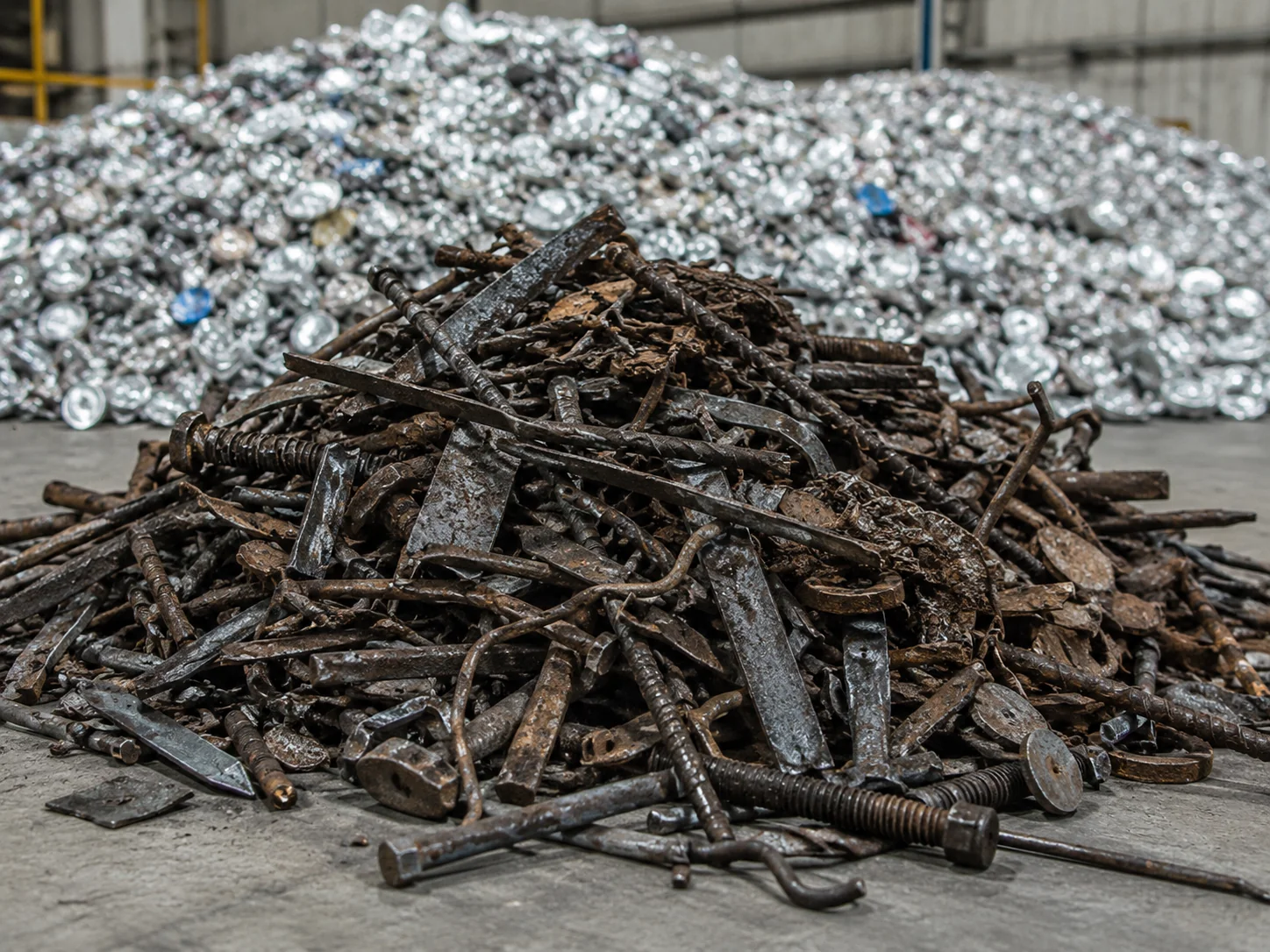 Ferrous impurities removed from aluminum scrap