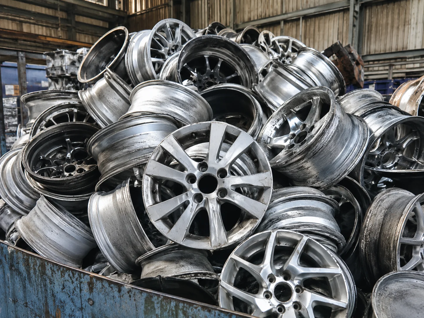 Scrap aluminum wheels