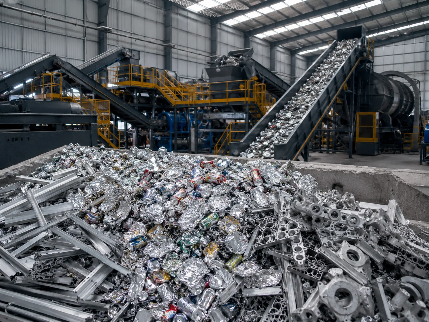 Mixed aluminum scrap sorting line